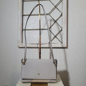 Kate SpadeNew York Gray Crossbody Purse with Gold Hardware